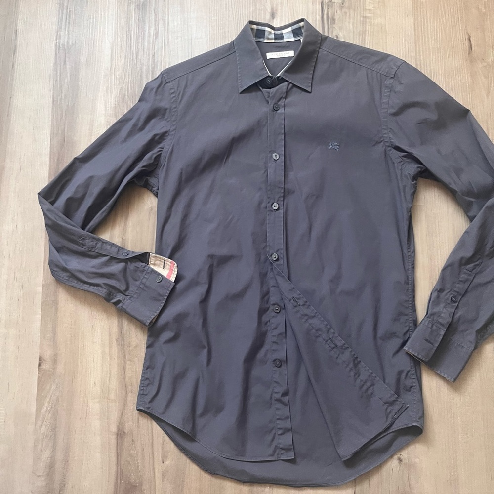 Mens Burberry Brit collar long sleeve shirt size small